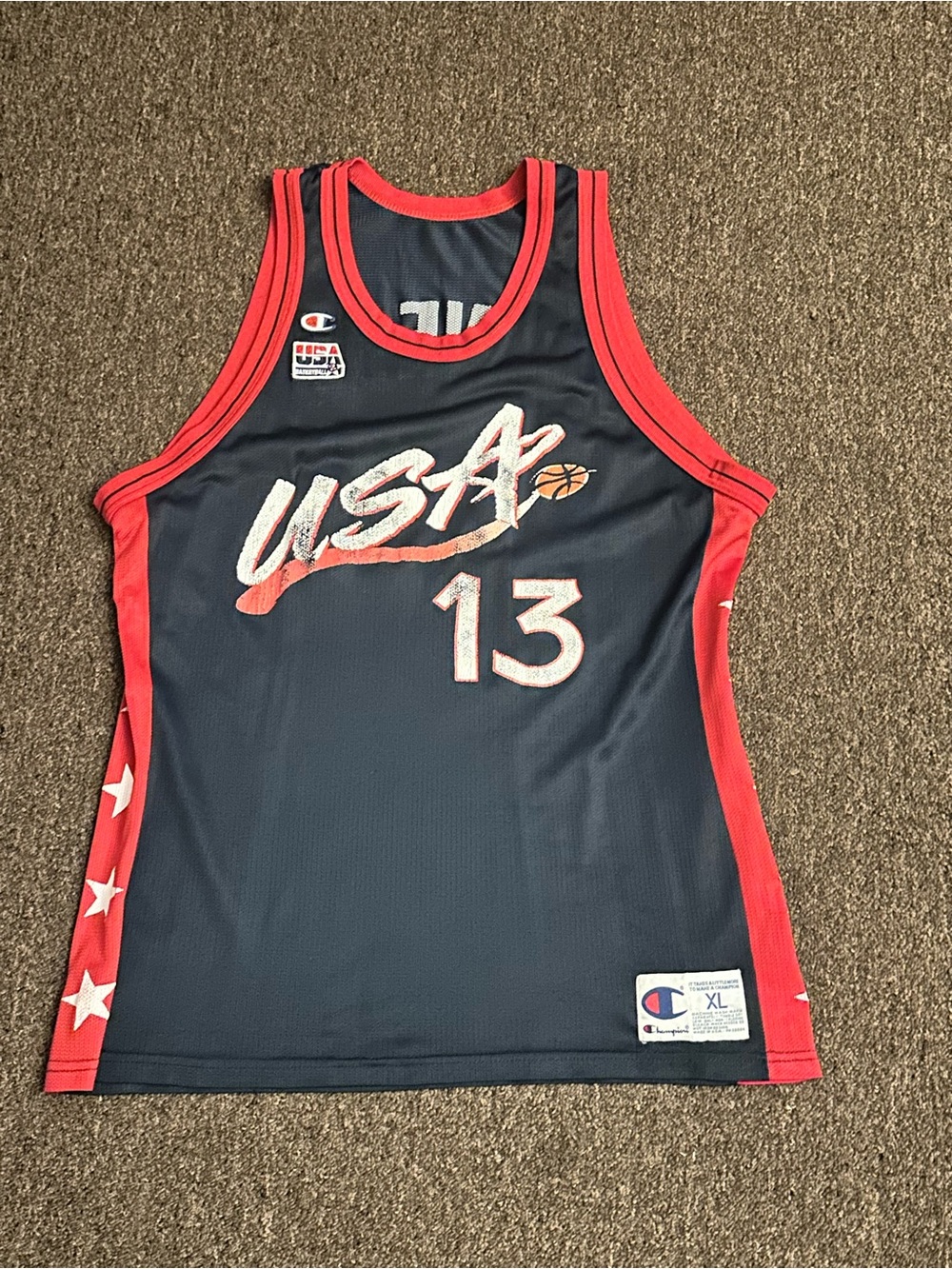 Vintage 1996 Atlanta Olympics Dream Team Shaquile Oneal Jersey XL